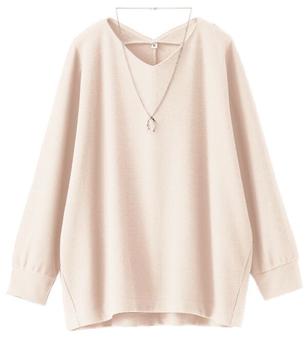 BELLUNA（ベルーナ）の「【2点セット】ネックレス付ジャカード素材プルオーバー（カットソー）」｜詳細画像