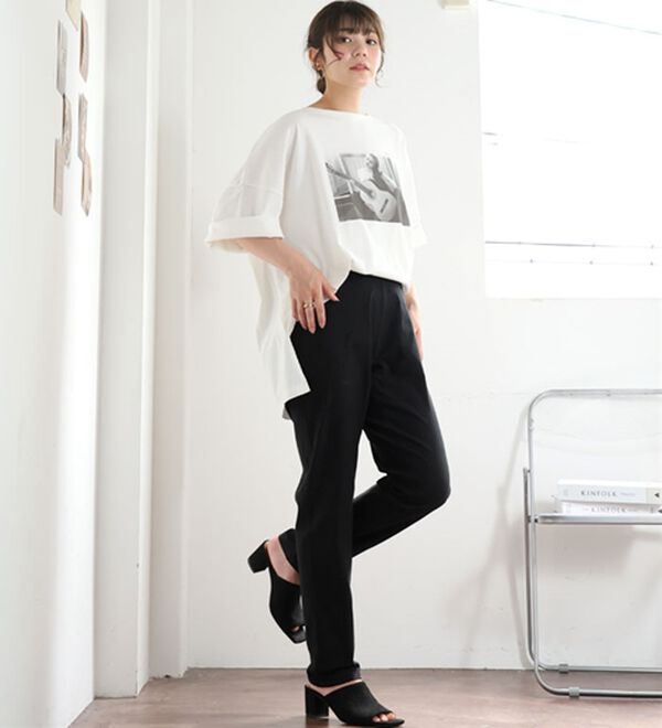 A HAPPY MARILYN（アハッピーマリリン）の「【Ｍ～８Ｌ】【楽冷】接触冷感ストレッチ美脚レギンスパンツ（フルレングスパンツ）」｜詳細画像