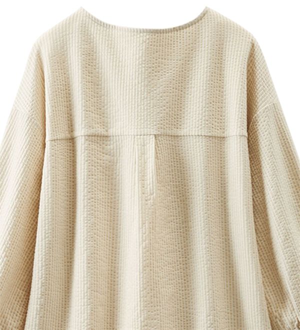 ルフラン（ルフラン）の「【３色組】涼やかサッカータック袖プルオーバー（カットソー）」｜詳細画像