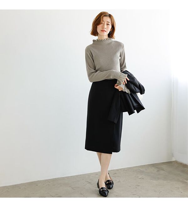 GeeRA（ジーラ）の「【ジャケット+2ボトム】洗えるストレッチ！ジャケット＆ブラウス＆パンツ＆スカートスーツセット（パンツスーツ）」｜詳細画像