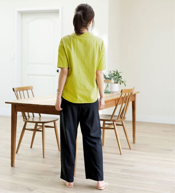 BELLUNA（ベルーナ）の「抗菌防臭綿１００％切替デザインプルオーバー（カットソー）」｜詳細画像