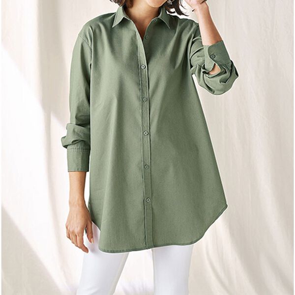 BELLUNA（ベルーナ）の「＜ＳＯＬＯＴＥＸ（Ｒ）＞麻入りストレッチビッグシャツ（シャツ）」｜詳細画像