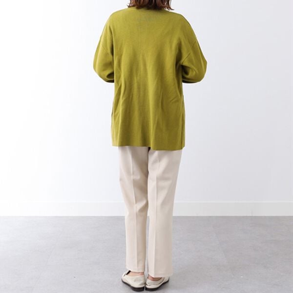 BELLUNA（ベルーナ）の「もっちり素材ノーカラーカーディガン（ニットカーディガン）」｜詳細画像