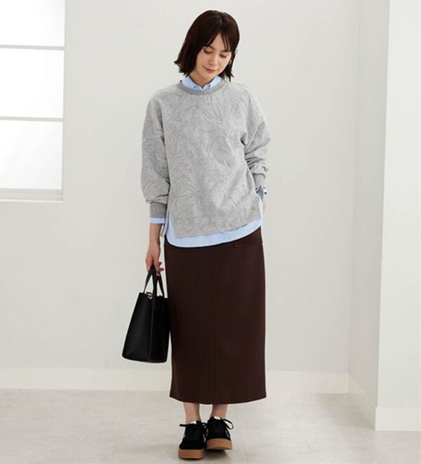 BELLUNA（ベルーナ）の「なめらかタッチ！もっちりんベイカーデザインスカート（ロングスカート）」｜詳細画像