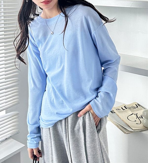 GeeRA（ジーラ）の「着回し自在！スラブシアートップス（カットソー）」｜詳細画像