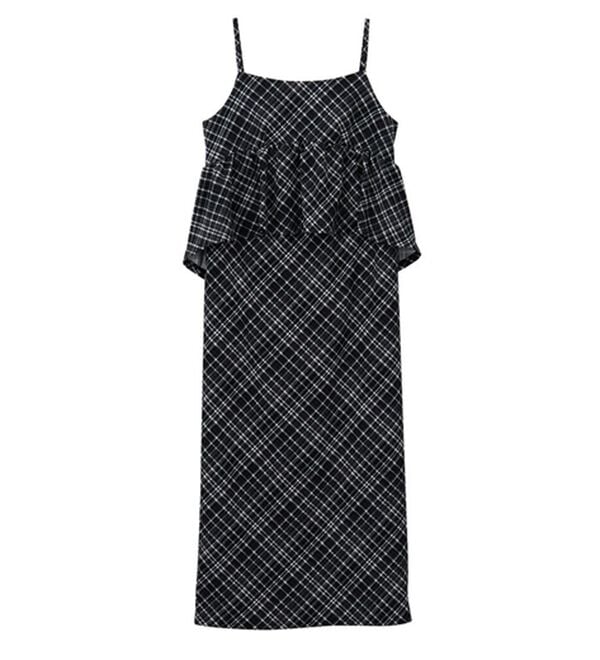 GeeRA（ジーラ）の「楽ちん！ペプラムキャミワンピース（カットソーワンピース）」｜詳細画像