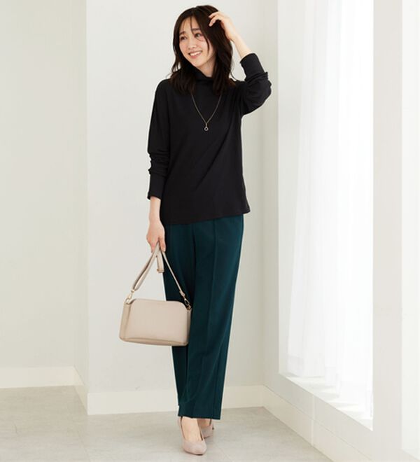 BELLUNA（ベルーナ）の「素肌想いの綿１００％シアープルオーバー（カットソー）」｜詳細画像