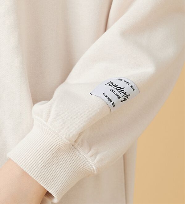 BELLUNA（ベルーナ）の「華奢見せ！しっかり綿混裏毛素材トレーナー（トレーナー・スウェット）」｜詳細画像