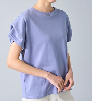 BELLUNA（ベルーナ）の「脱普通のＴシャツ！華奢見せジェラートポンチ素材プルオーバー（カットソー）」｜詳細画像