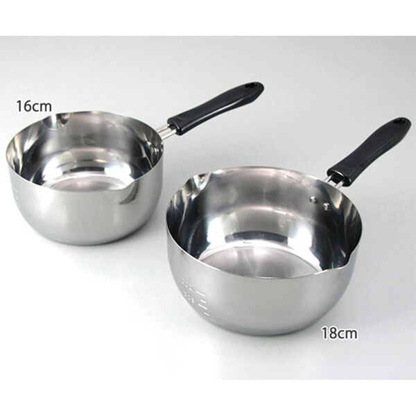 「日本製ゆきひら鍋２点セット（１６・１８ｃｍ）（鍋・フライパン）」｜詳細画像
