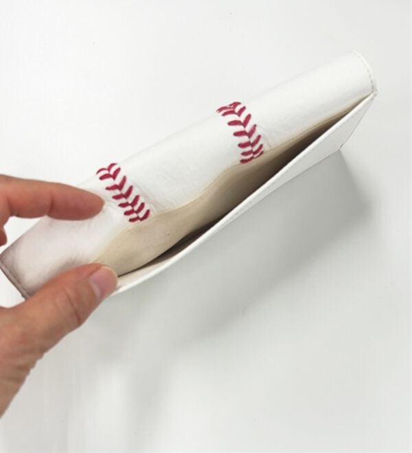 「本物を使ったベースボール長財布（メンズ財布・パスケース）」｜詳細画像