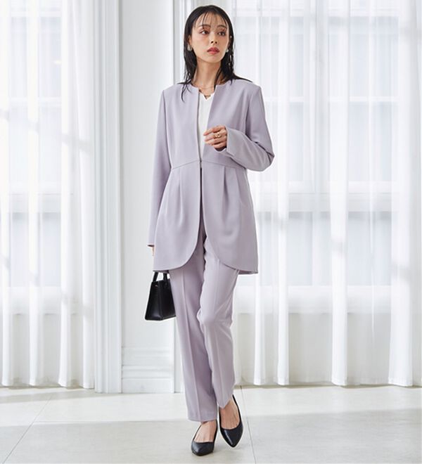 【sasa 新品】RANAN セットアップ スーツ ジャケット パンツ 2点セット＞ラウンドヘムジャケットセットアップ - ベルーナ【公式】