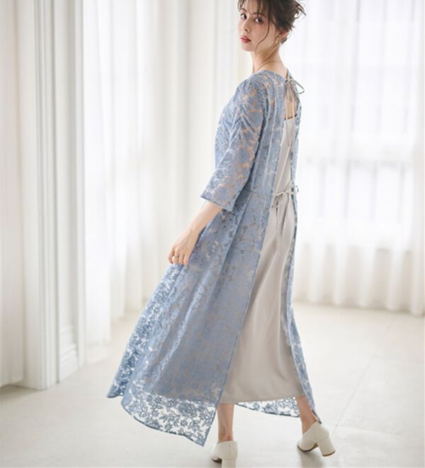 RANAN（ラナン）の「バックリボンデザインレースワンピース（その他ワンピース）」｜詳細画像