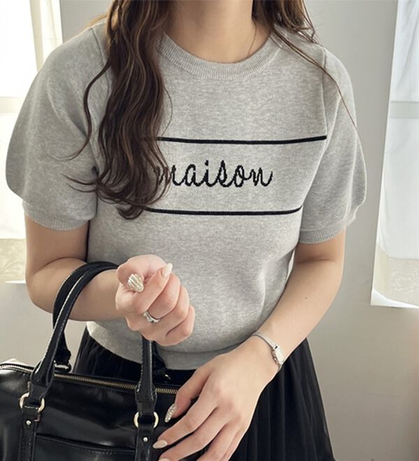 GeeRA（ジーラ）の「ロゴサマージャガードニット（ニット・セーター）」｜詳細画像