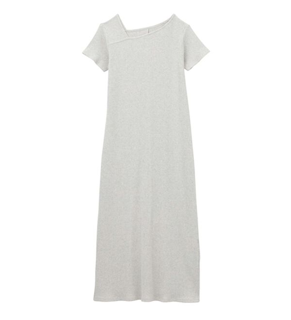 RANAN（ラナン）の「アシメネックハーフスリーブリブワンピース（その他ワンピース）」｜詳細画像