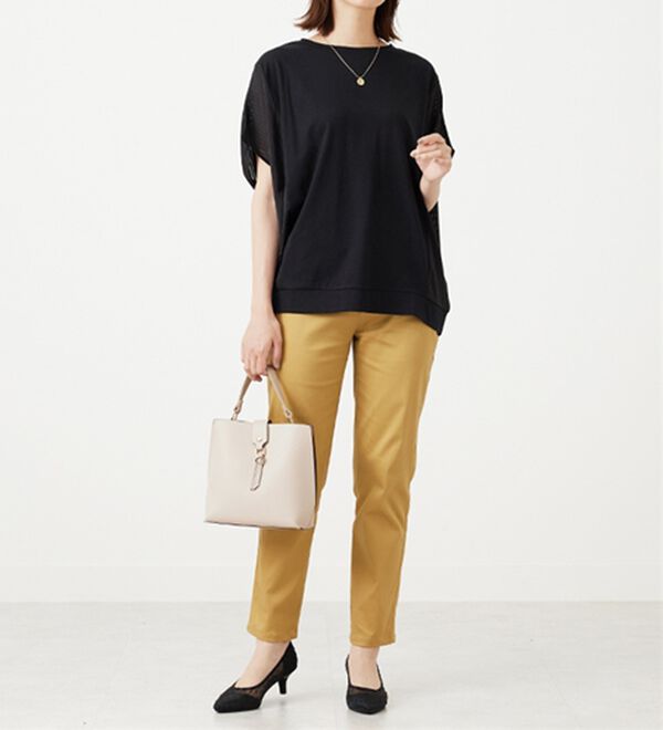 BELLUNA（ベルーナ）の「サイドシャドーストライプ切替チュニック（チュニック）」｜詳細画像