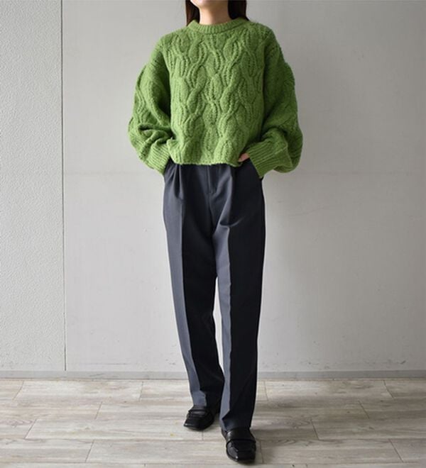 RANAN（ラナン）の「ビッグケーブル短丈ニット（ニット・セーター）」｜詳細画像