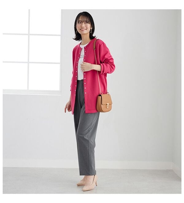 BELLUNA（ベルーナ）の「時短コーデ！ダンボール素材ロングカーデアンサンブル（アンサンブル）」｜詳細画像