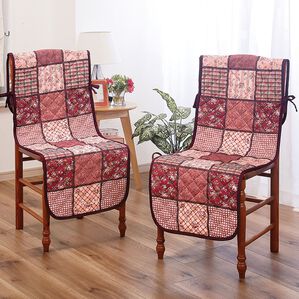 「キルトチェアカバー２枚組（チェアカバー・チェアパッド）」｜詳細画像