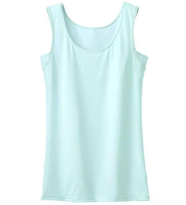 YU'NOW（ユナウ）の「ヒンヤリ冷感！汗取りパッド付クールシリーズ　タンクトップ（肌着・インナーウェア）」｜ミント