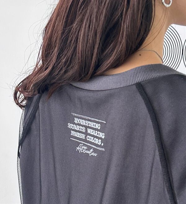 GeeRA（ジーラ）の「チュールレイヤードロンＴ（Tシャツ）」｜詳細画像