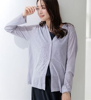 BELLUNA（ベルーナ）の「持ち運びに便利！ＵＶ対策シアーカーディガン（その他カーディガン）」｜ライトグレー