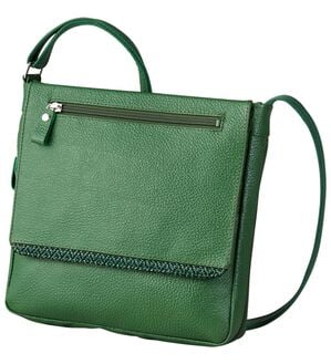 「日本製　姫路レザー印伝使い多機能ショルダー（その他メンズバッグ）」｜オリーブ