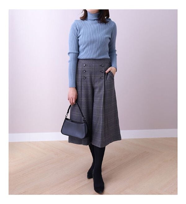 BELLUNA（ベルーナ）の「ウール調素材キュロットパンツ（その他パンツ）」｜詳細画像