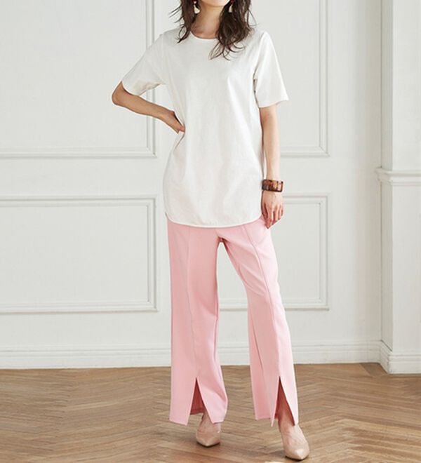 RANAN（ラナン）の「＜ＢＣ＞綿１００％ひんやりラウンドヘムプルオーバー（カットソー）」｜詳細画像