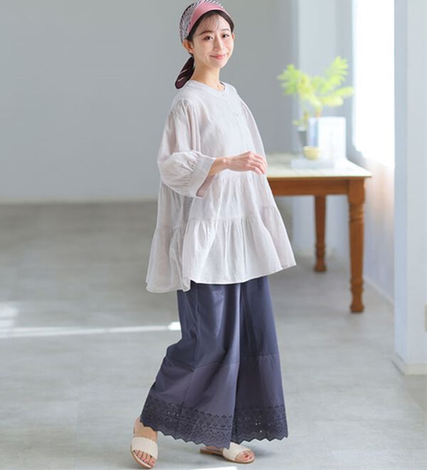 A HAPPY MARILYN（アハッピーマリリン）の「【３丈から選べる】脱！股ずれ宣言！裾レースぺチパンツ（肌着・インナーウェア）」｜詳細画像