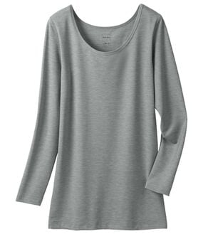 LAVIENNE（ラヴィエンヌ）の「＋５．２度のあったかインナー　ベリーヒート　クルーネック９分袖（肌着・インナーウェア）」｜グレー