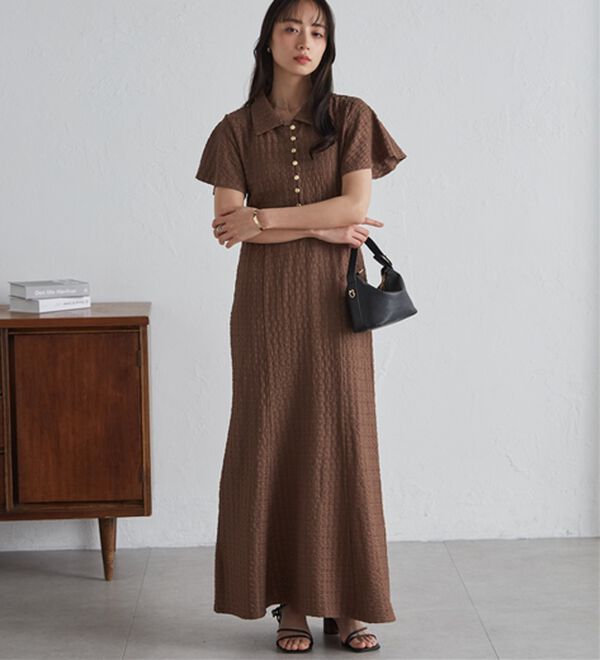 RANAN（ラナン）の「フレアスリーブマーメードポロワンピ（その他ワンピース）」｜詳細画像