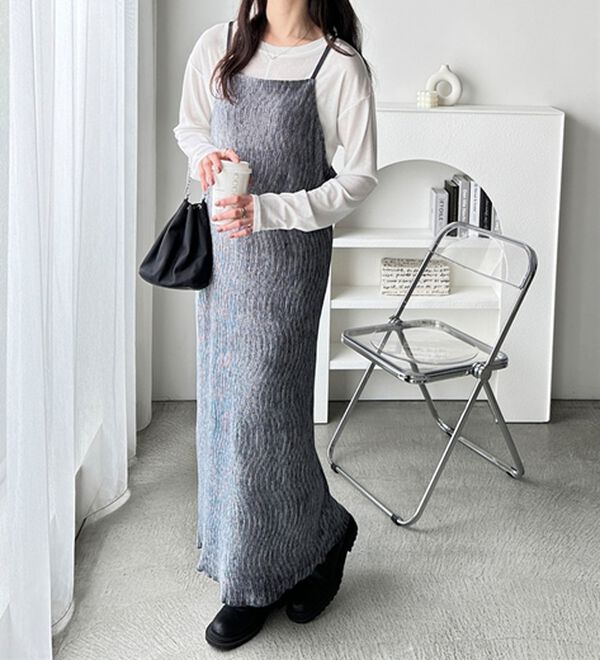 GeeRA（ジーラ）の「ベロアプリーツキャミワンピース（その他ワンピース）」｜詳細画像