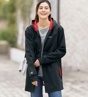 ルフラン（ルフラン）の「＜ＦＩＬＡ＞防風ロングパーカー（ハーフコート）」｜黒