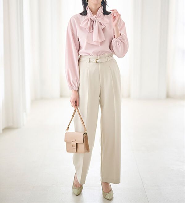 RANAN（ラナン）の「洗える！ベルト付ワイドパンツ（ワイドパンツ・ガウチョ）」｜詳細画像