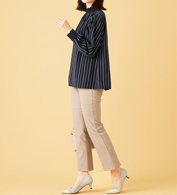 BELLUNA（ベルーナ）の「衿＆袖ニット使い美人顔ブラウス（ブラウス）」｜詳細画像