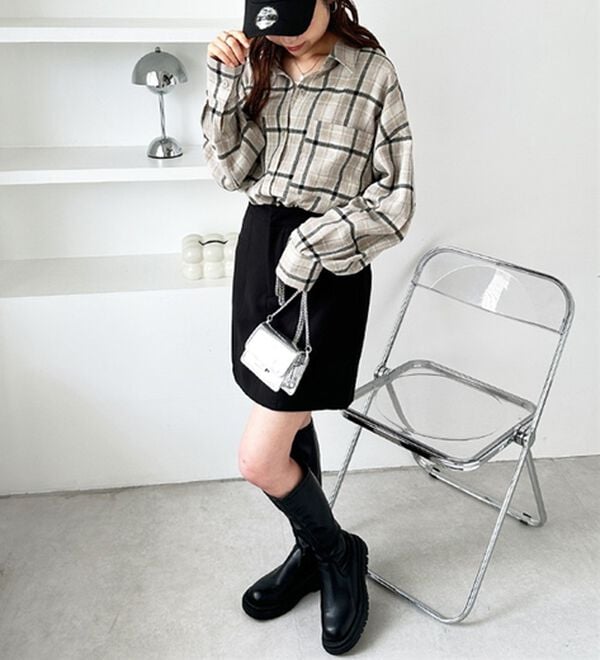 GeeRA（ジーラ）の「チェックロングシャツ（シャツ）」｜詳細画像