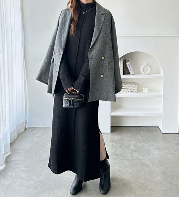 GeeRA（ジーラ）の「全骨格対応！選べるネックジャガードワンピ―ス（カットソーワンピース）」｜詳細画像