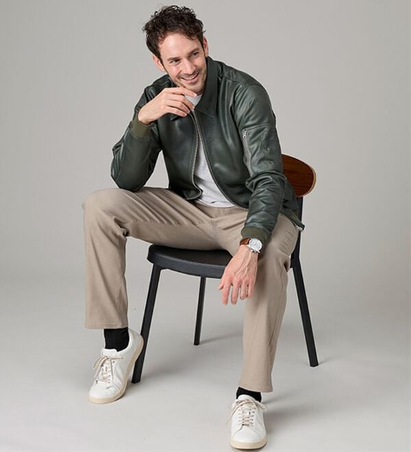 「＜コムルヴァン・オム＞フェイクレザージャケット（メンズジャケット）」｜詳細画像