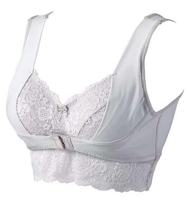 YU'NOW（ユナウ）の「美乳ナイトケアのおやすみブラ（ブラジャー）」｜ライトグレー