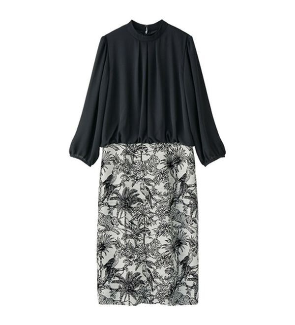 RANAN（ラナン）の「ゴブラン使いドッキングワンピース（ドッキングワンピース）」｜詳細画像