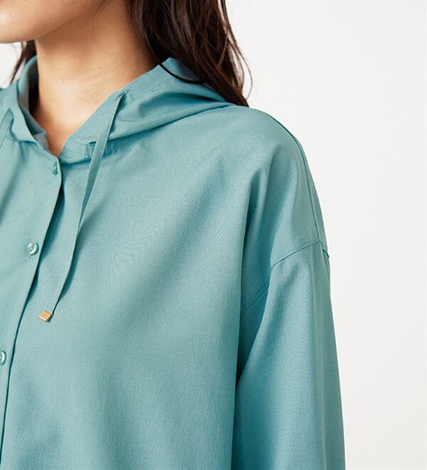 BELLUNA（ベルーナ）の「シアー素材フードデザインシャツ（シャツ）」｜詳細画像