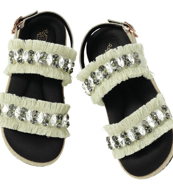 ビジュー付ダブルベルトサンダル - ベルーナ【公式】 