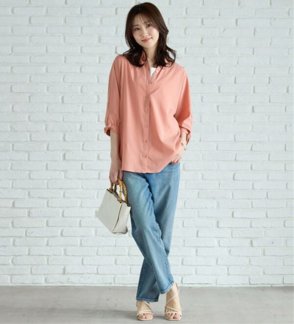 BELLUNA（ベルーナ）の「【吸水速乾】イージーケア！袖リボンシャツチュニック（チュニック）」｜詳細画像