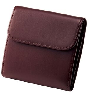 BELLUNA（ベルーナ）の「牛革コインスルーコンパクト機能財布（財布・パスケース）」｜ダークブラウン