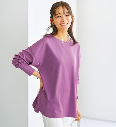 BELLUNA（ベルーナ）の「肌触り◎大人顔サマ見えロンT（カットソー）」