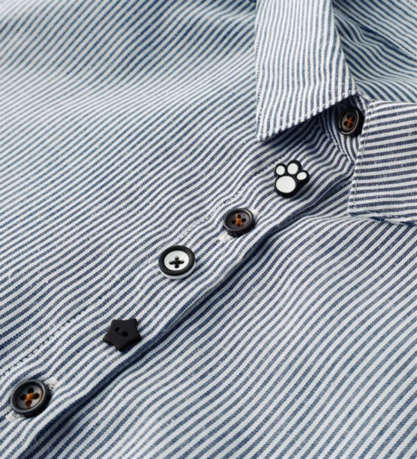 BELLUNA（ベルーナ）の「多ボタン使いネコ刺しゅうシャツチュニック（チュニック）」｜詳細画像