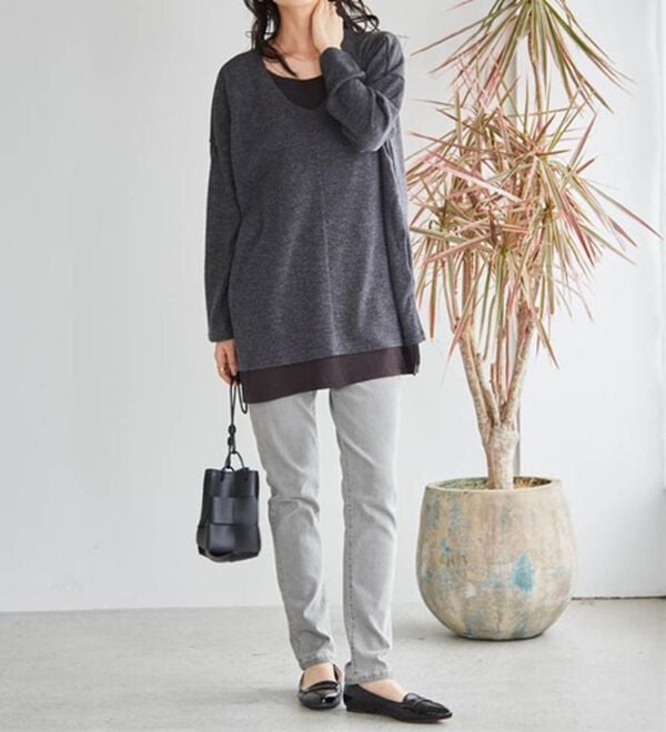 レイヤード風ニットソーチュニック - ベルーナ【公式】