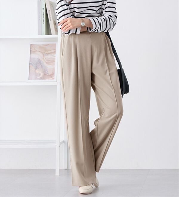 alotta（アロッタ）の「ぐーんと伸びる！ラクして美脚ワイドパンツ（ワイドパンツ・ガウチョ）」｜詳細画像