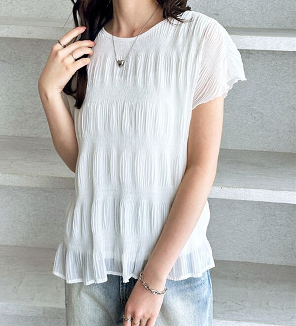 GeeRA（ジーラ）の「前後２ＷＡＹシアーシャーリングブラウス（ブラウス）」｜詳細画像